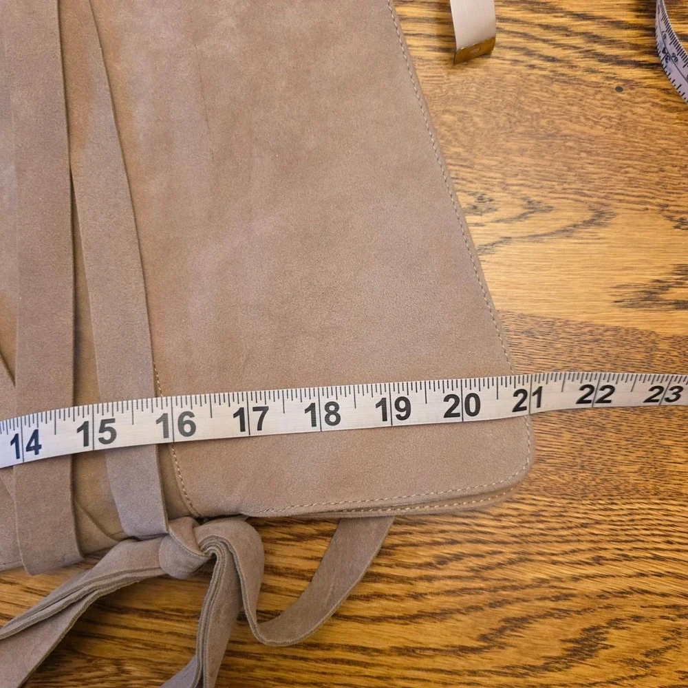Taupe Sz 10 Faux Suede Over The Knee Thigh HIgh Strappy Stacked Heel‎ Boots